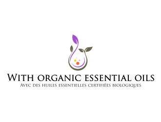 With organic essential oils - Avec des  huiles essentielles  certifiées  biologiques logo design by jetzu