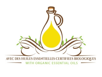 With organic essential oils - Avec des  huiles essentielles  certifiées  biologiques logo design by frontrunner