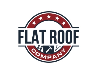   Flat  Roof company  logo design by MarkindDesign