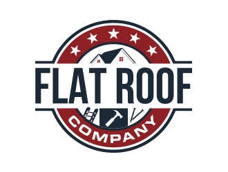   Flat  Roof company  logo design by MarkindDesign