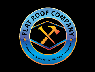   Flat  Roof company  logo design by ZQDesigns