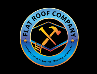   Flat  Roof company  logo design by ZQDesigns