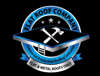   Flat  Roof company  logo design by ZQDesigns