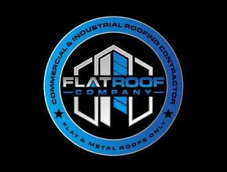   Flat  Roof company  logo design by torresace