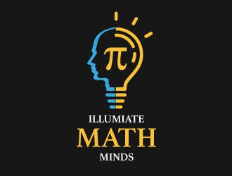 illuminate MATH minds logo design by designbyorimat