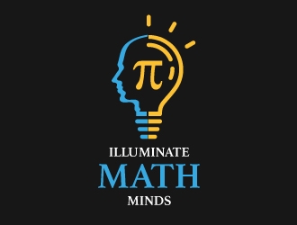 illuminate MATH minds logo design by designbyorimat