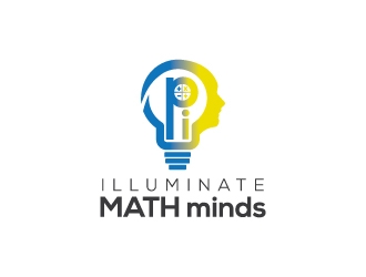 illuminate MATH minds logo design by keptgoing