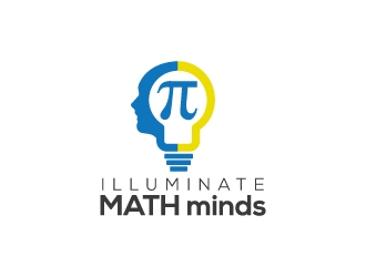 illuminate MATH minds logo design by keptgoing