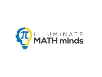 illuminate MATH minds logo design by keptgoing