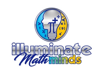 illuminate MATH minds logo design by DreamLogoDesign