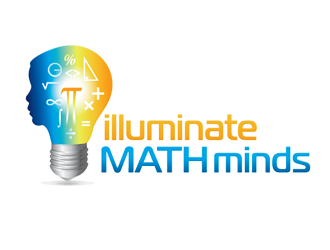 illuminate MATH minds logo design by megalogos