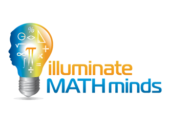 illuminate MATH minds logo design by megalogos