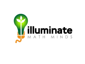 illuminate MATH minds logo design by Marianne