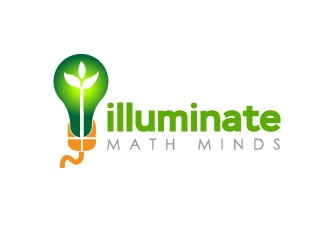 illuminate MATH minds logo design by Marianne