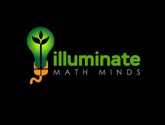 illuminate MATH minds logo design by Marianne