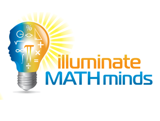 illuminate MATH minds logo design by megalogos