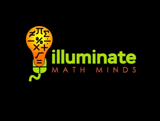 illuminate MATH minds logo design by Marianne