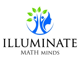 illuminate MATH minds logo design by jetzu