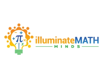 illuminate MATH minds logo design by jaize