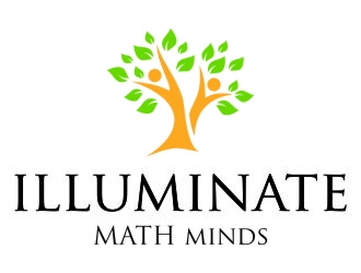 illuminate MATH minds logo design by jetzu