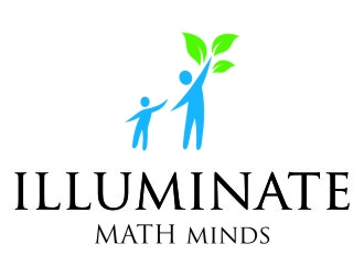 illuminate MATH minds logo design by jetzu