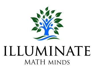 illuminate MATH minds logo design by jetzu