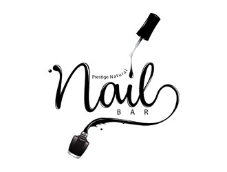 Prestige Natural Nail Bar logo design by LogoInvent