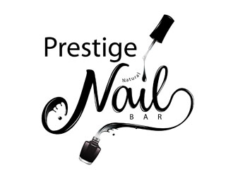 Prestige Natural Nail Bar logo design by LogoInvent