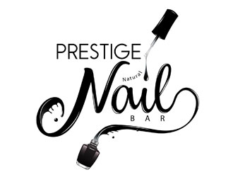 Prestige Natural Nail Bar logo design by LogoInvent