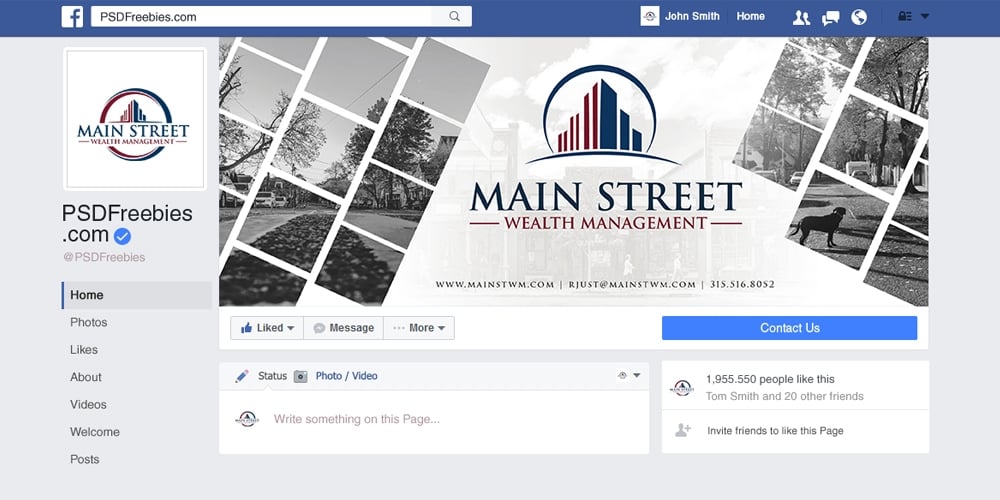 Main Street Wealth Management logo design by Gelotine