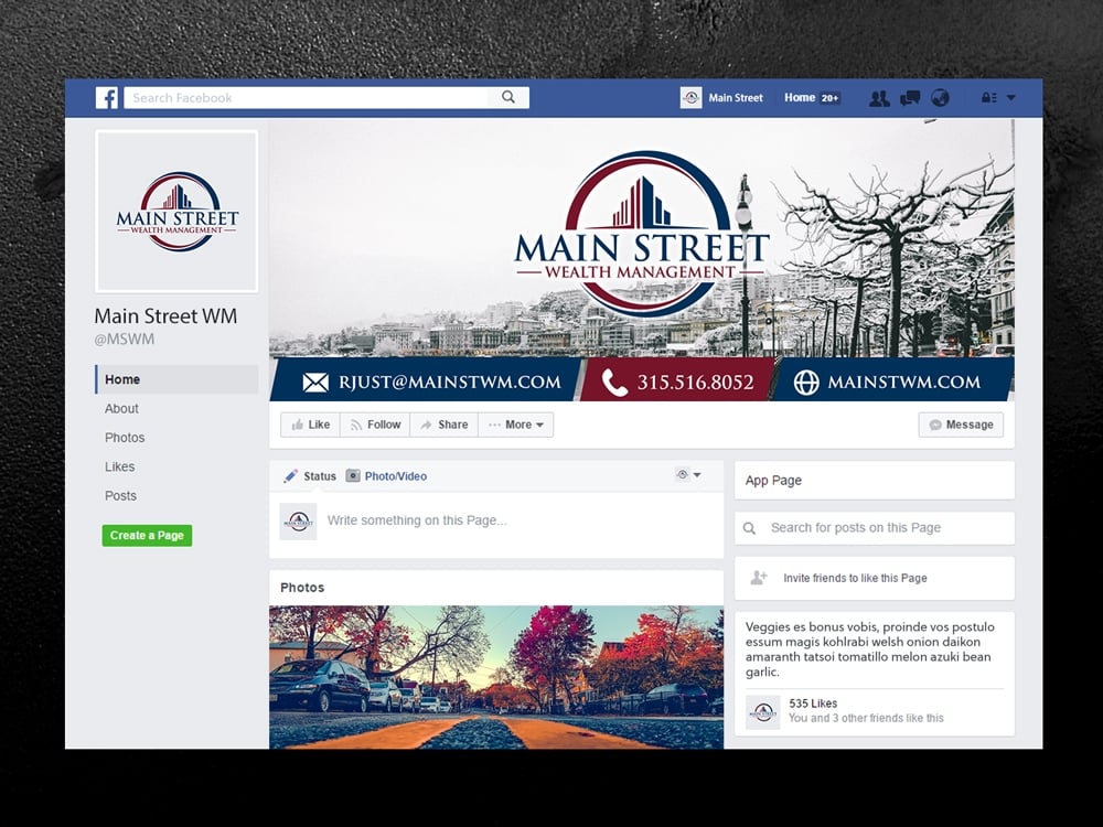 Main Street Wealth Management logo design by akilis13