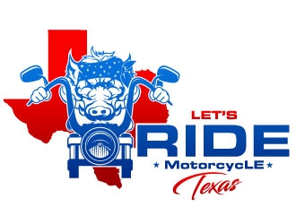 Let’s Ride - MotorcycLE Texas logo design by Suvendu