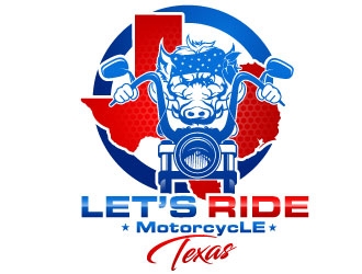 Let’s Ride - MotorcycLE Texas logo design by Suvendu