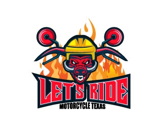 Let’s Ride - MotorcycLE Texas logo design by Suvendu