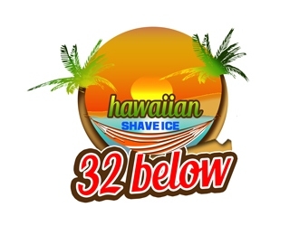 32 below hawaiian shave ice logo design by bougalla005