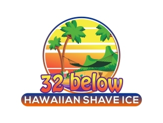 32 below hawaiian shave ice logo design by berkahnenen