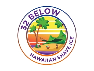 32 below hawaiian shave ice logo design by berkahnenen