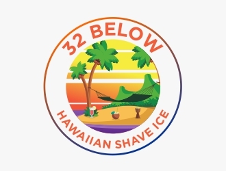 32 below hawaiian shave ice logo design by berkahnenen