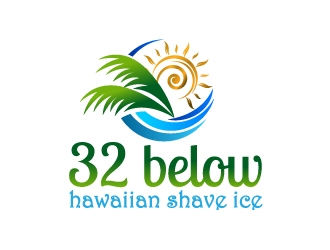 32 below hawaiian shave ice logo design by Dawnxisoul393