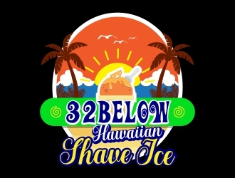 32 below hawaiian shave ice logo design by COREFOCUS