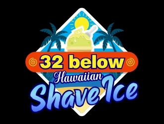 32 below hawaiian shave ice logo design by COREFOCUS