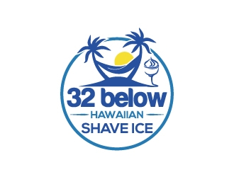 32 below hawaiian shave ice logo design by fawadyk