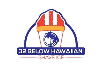 32 below hawaiian shave ice logo design by fawadyk