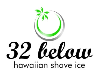 32 below hawaiian shave ice logo design by jetzu