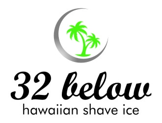 32 below hawaiian shave ice logo design by jetzu