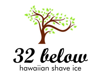 32 below hawaiian shave ice logo design by jetzu