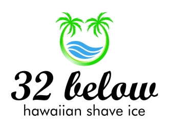 32 below hawaiian shave ice logo design by jetzu