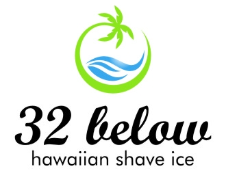 32 below hawaiian shave ice logo design by jetzu