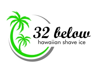 32 below hawaiian shave ice logo design by jetzu