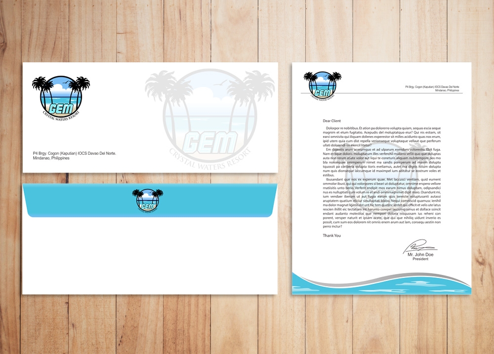 GEM Crystal Waters Resort logo design by Kindo